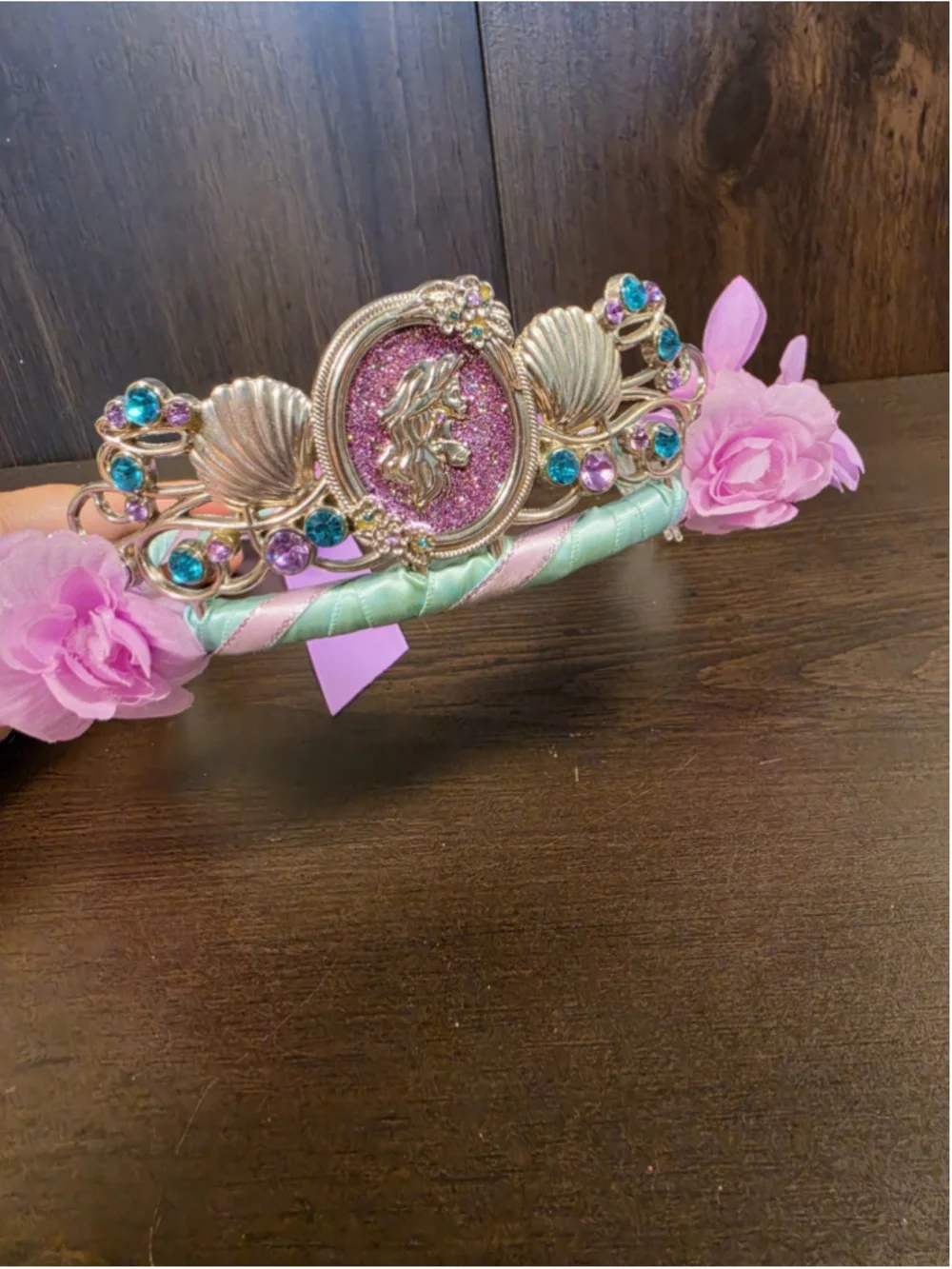 SET Disney Princess The Little Mermaid Costume Cosplay Wand Tiara Halloween